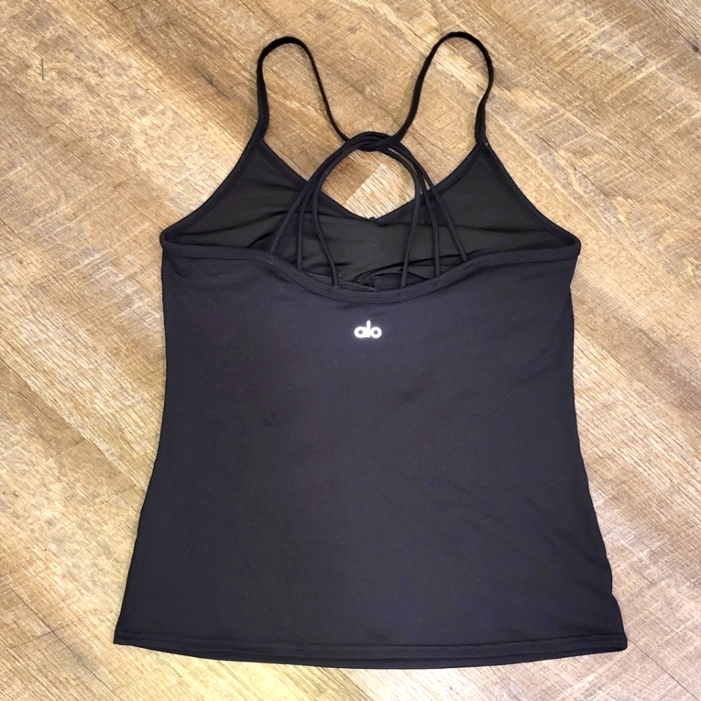 ALO Yoga Black Strappy Top